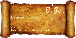 Biener Zsolt névjegykártya